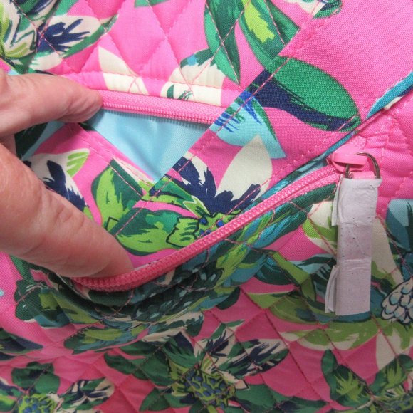 Vera Bradley | Bags | Vera Bradley Messenger Bag Tropical  Vera Bradley Hipster Tropical Paradise Pink Green Turquois and Off-White NWT